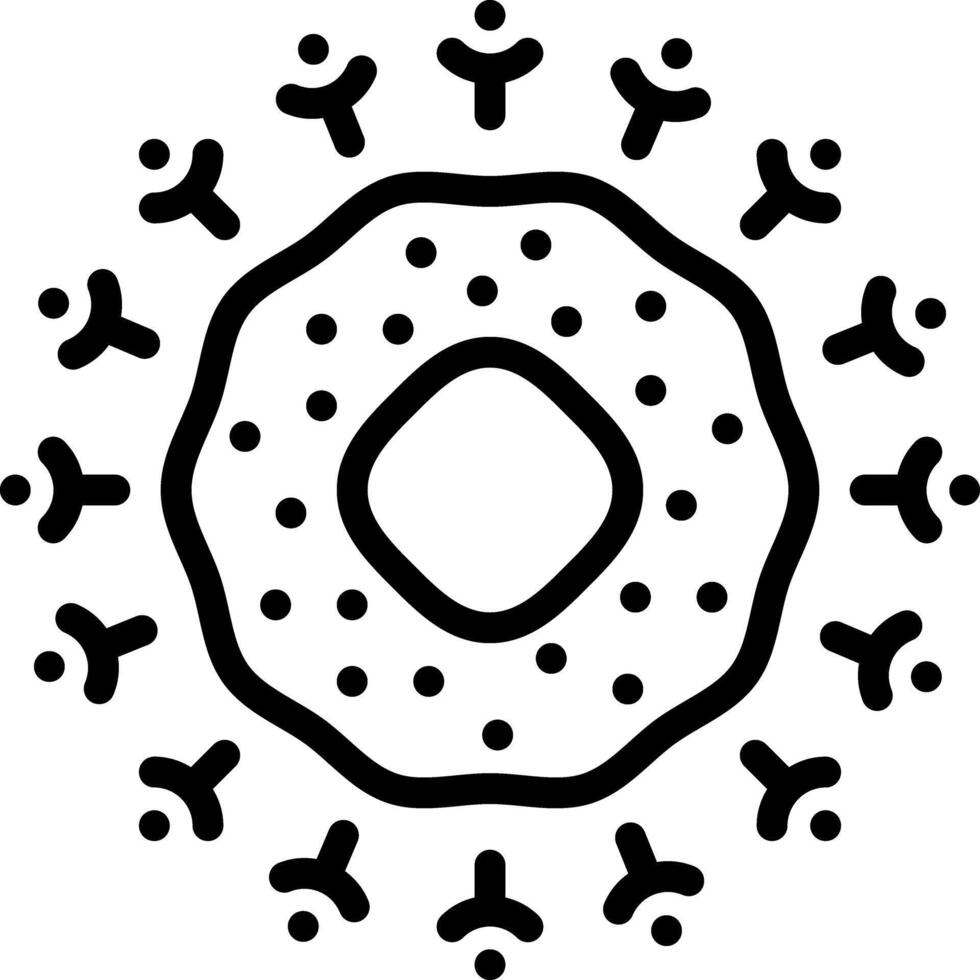 Black line icon for receptor vector