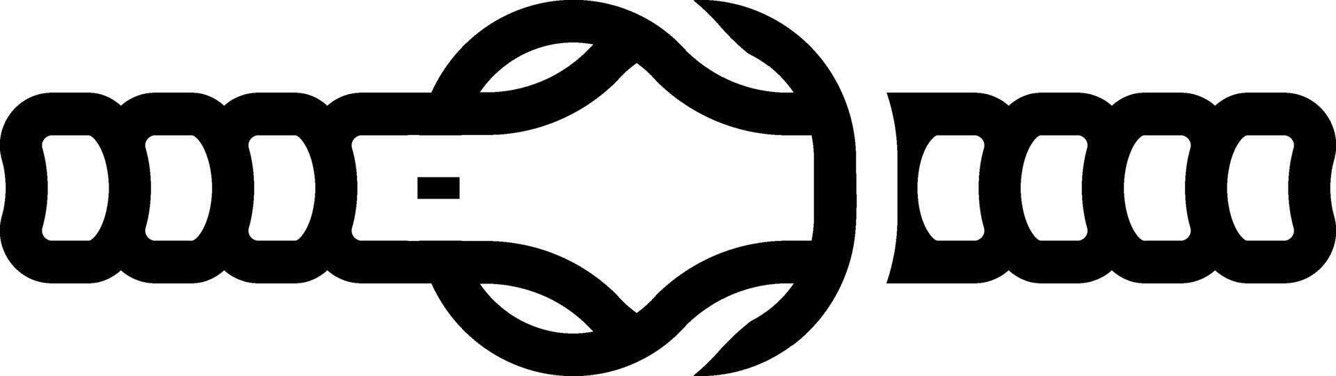 Black line icon for string vector