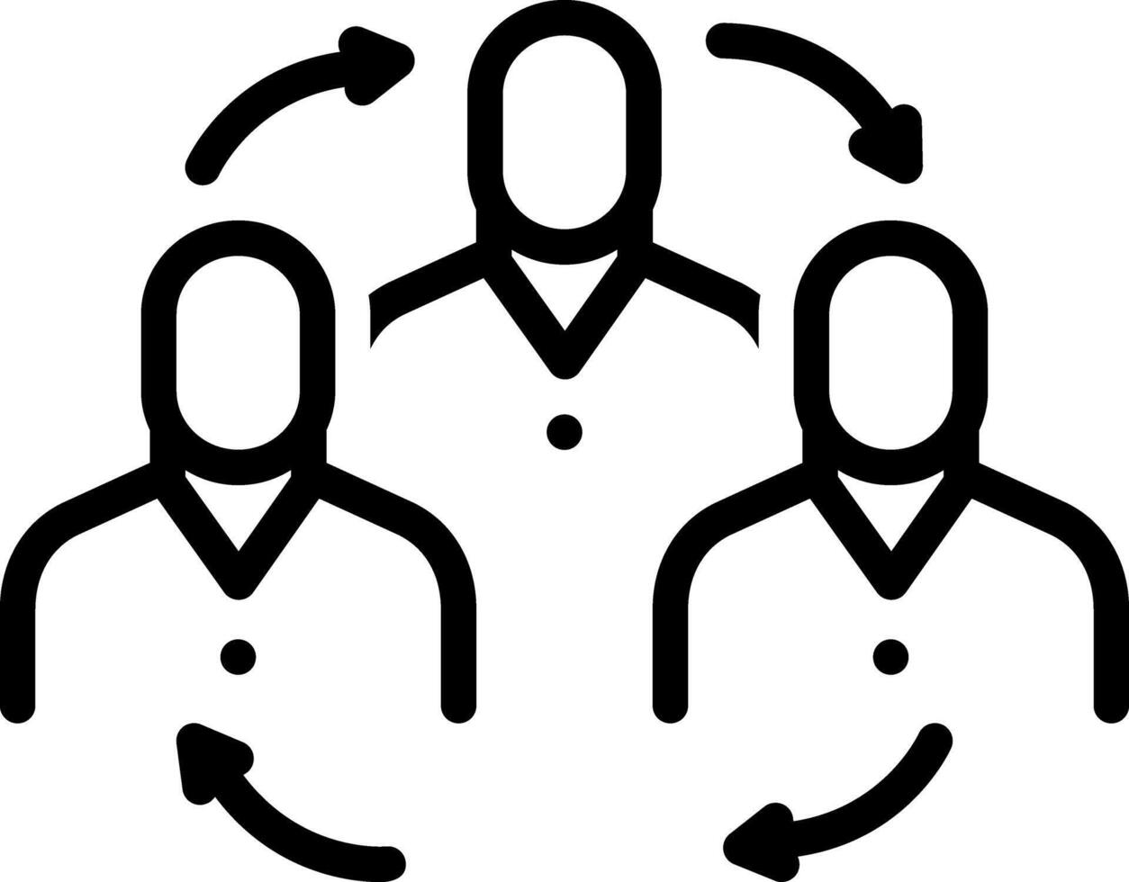 Black line icon for belong vector