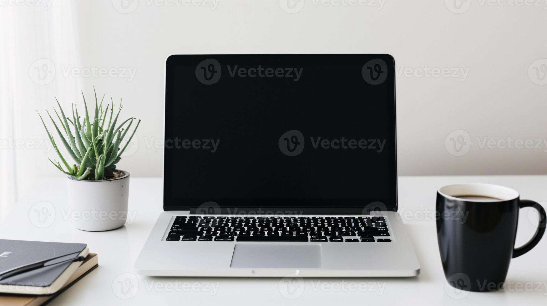 el mundo de minimalismo con un moderno computadora portátil, radiante productividad foto