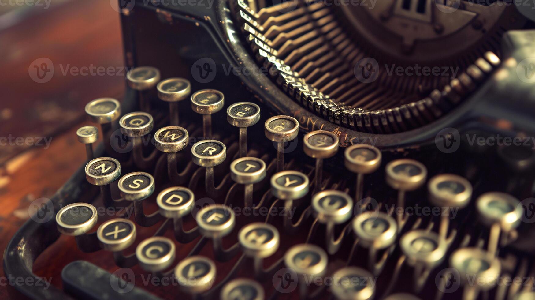 a vintage typewriter, bathed in soft, directional light photo