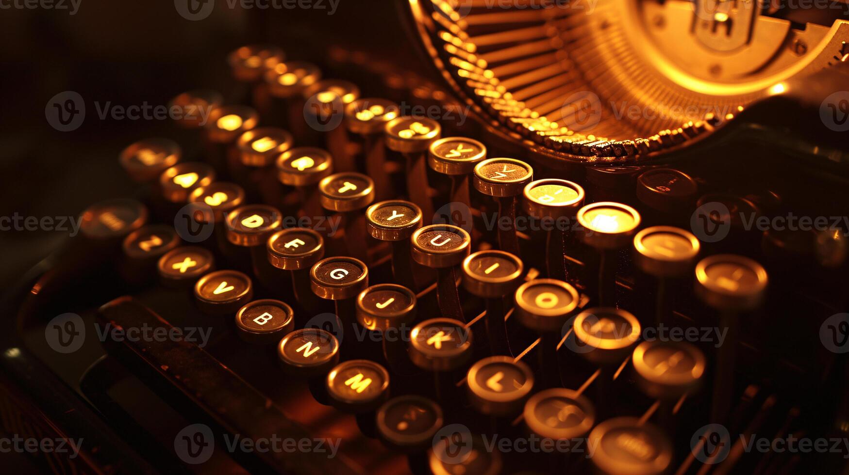 a vintage typewriter, bathed in soft, directional light photo