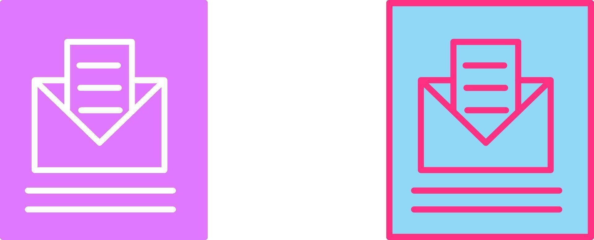 Mail Open Icon vector