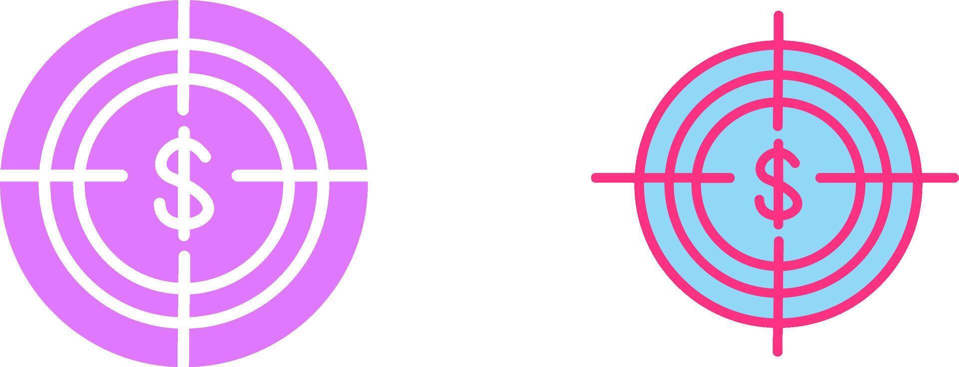 Economic Target Icon vector