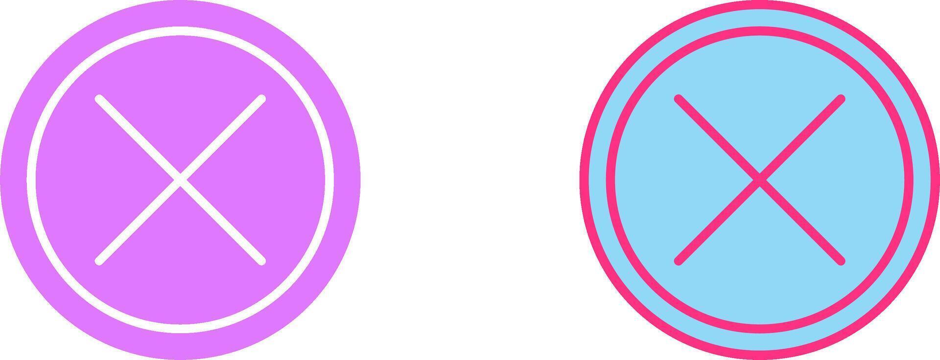 Do Not Cross Icon vector