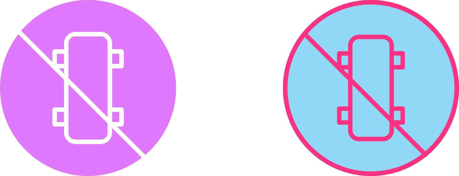No Skating Icon vector