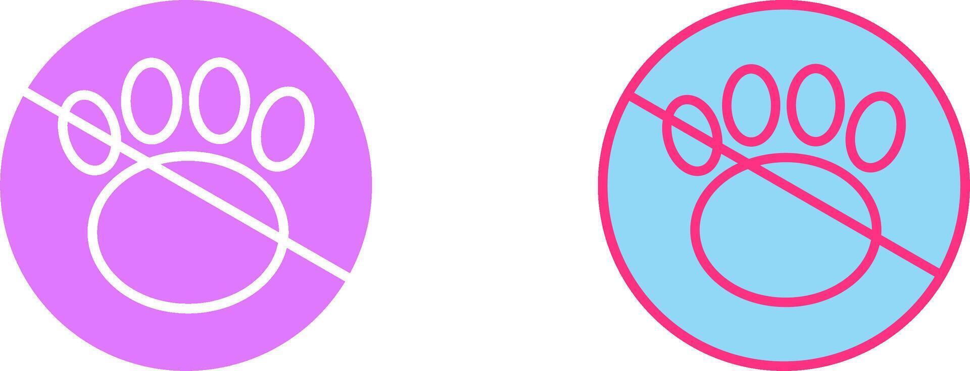 No Pets Icon vector