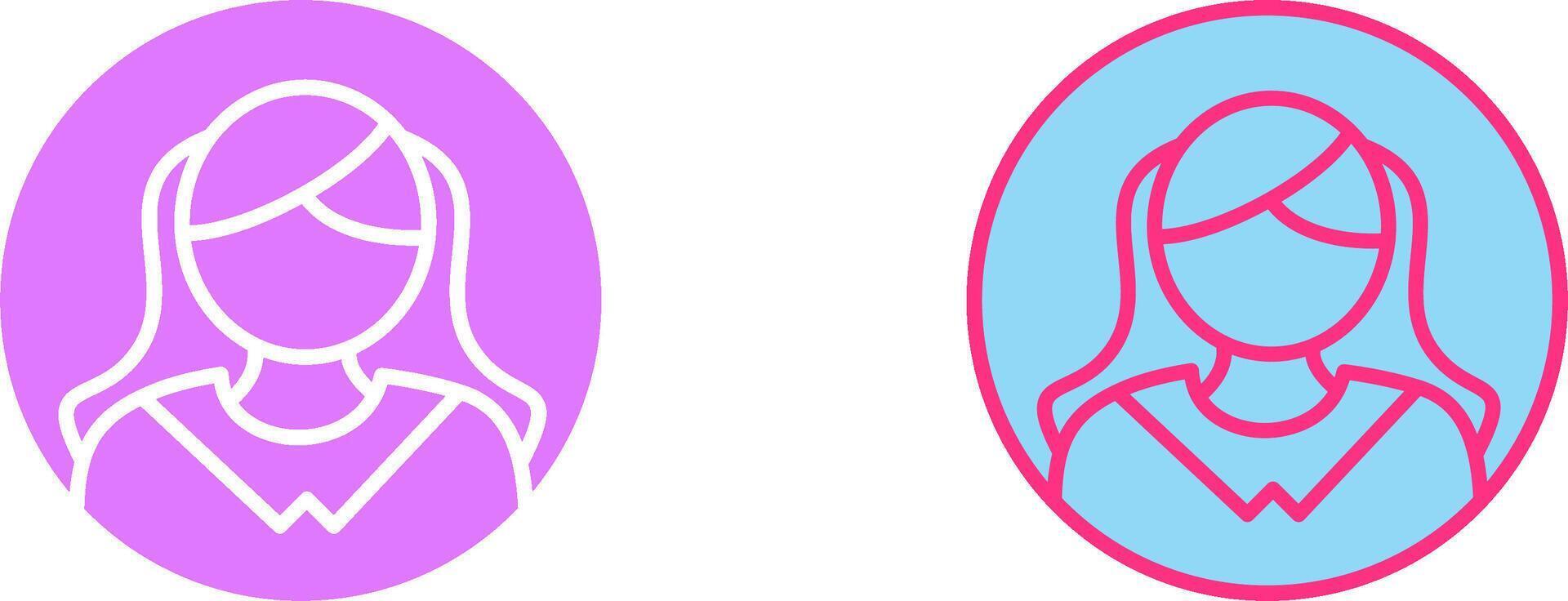 Female Profile Icon vector