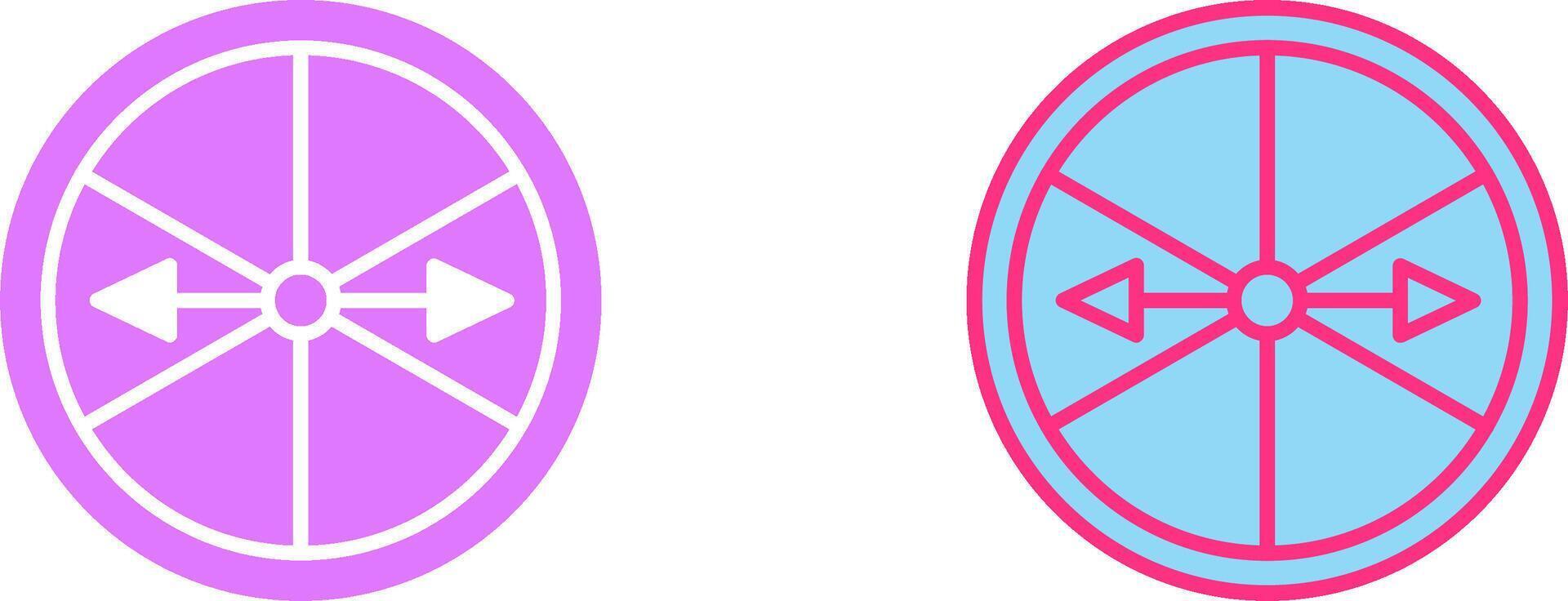 Roulette with Arrow Icon vector