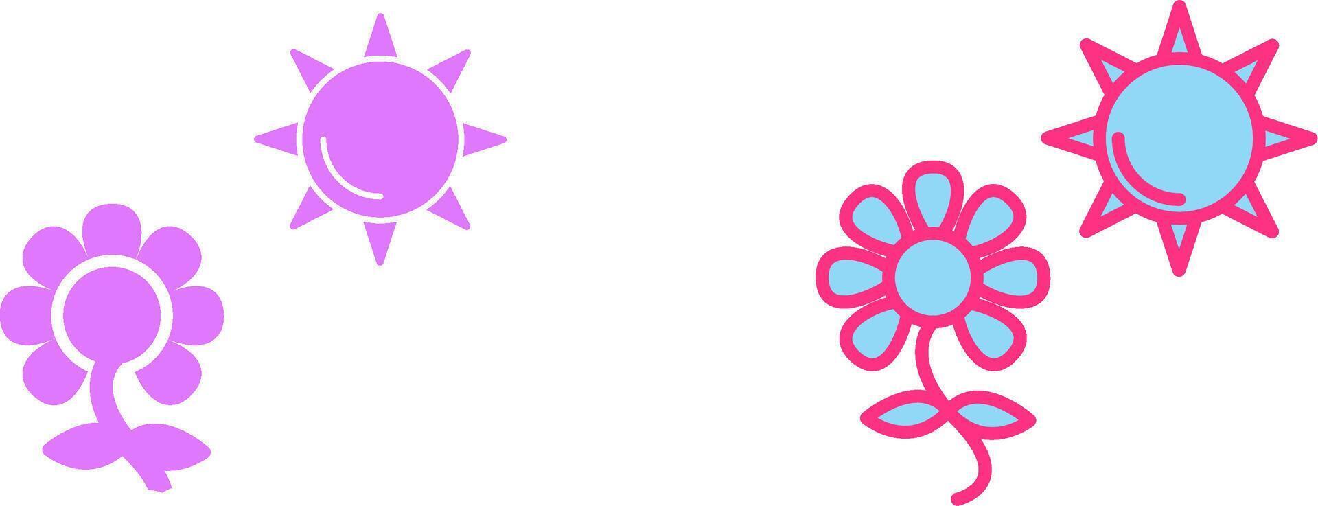 Flower in sunlight Icon vector