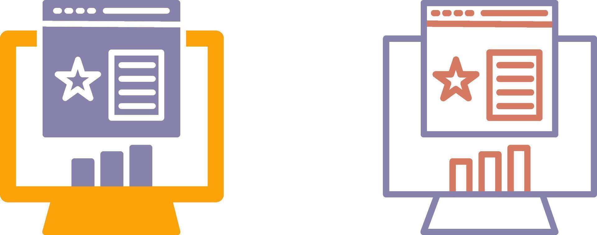 Rank website Icon vector