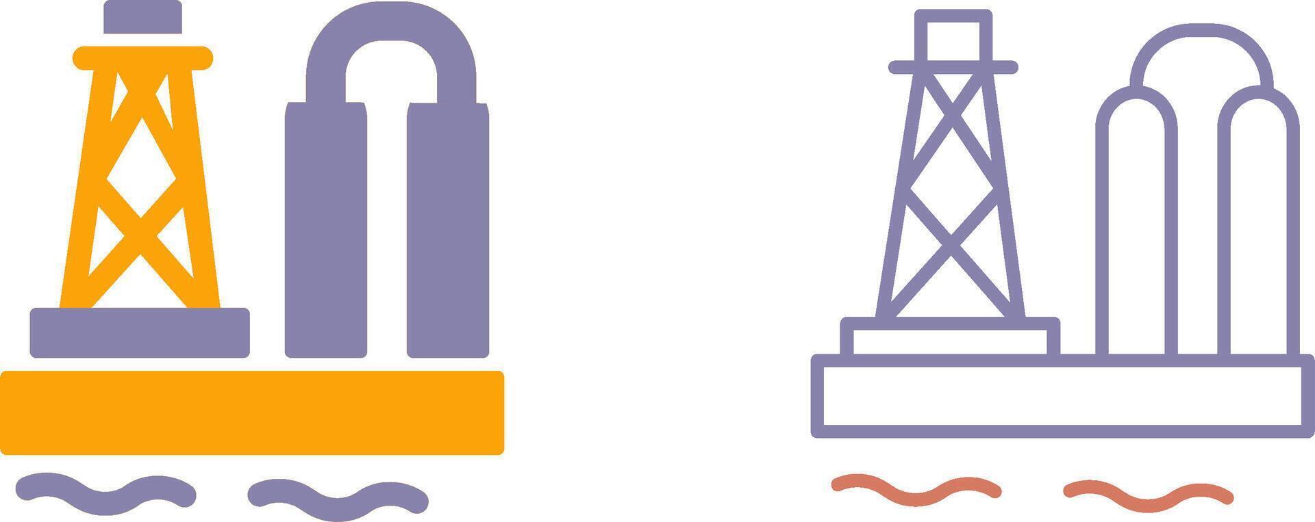 Oil Platform Icon vector