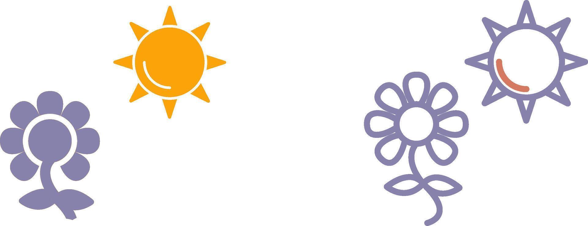 Flower in sunlight Icon vector