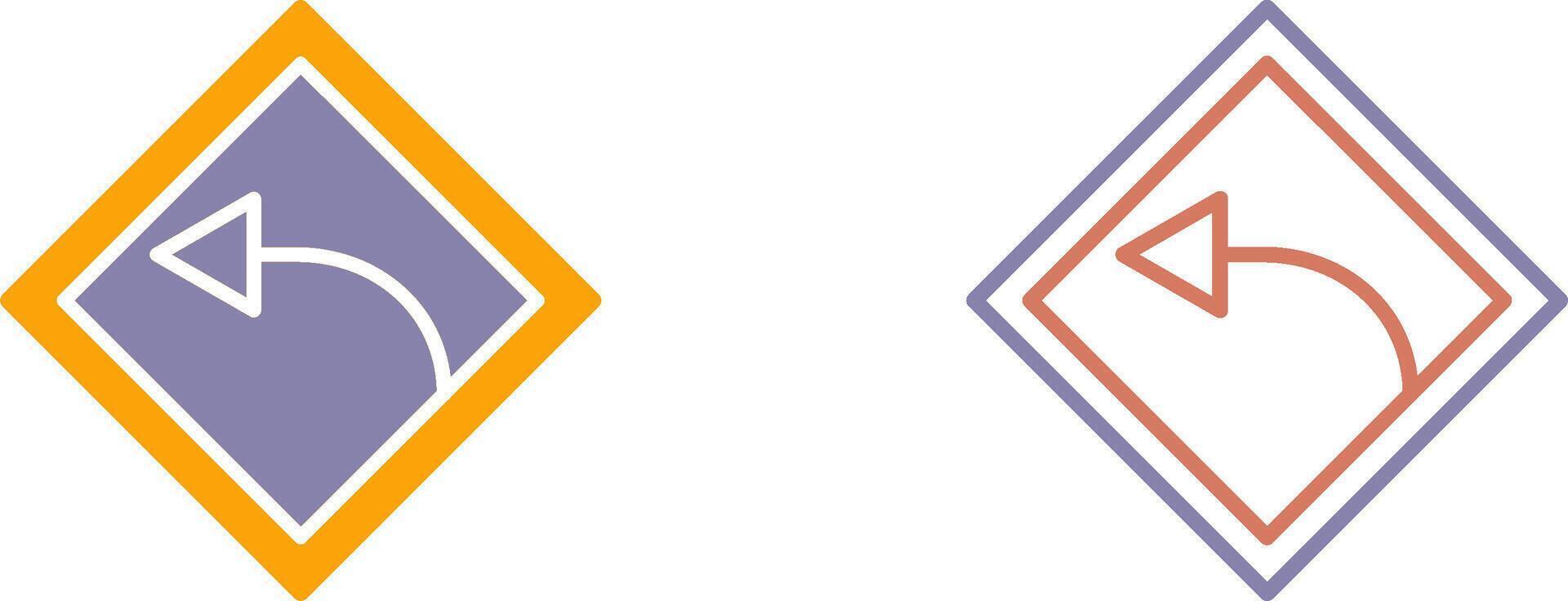 Left Turn Icon vector