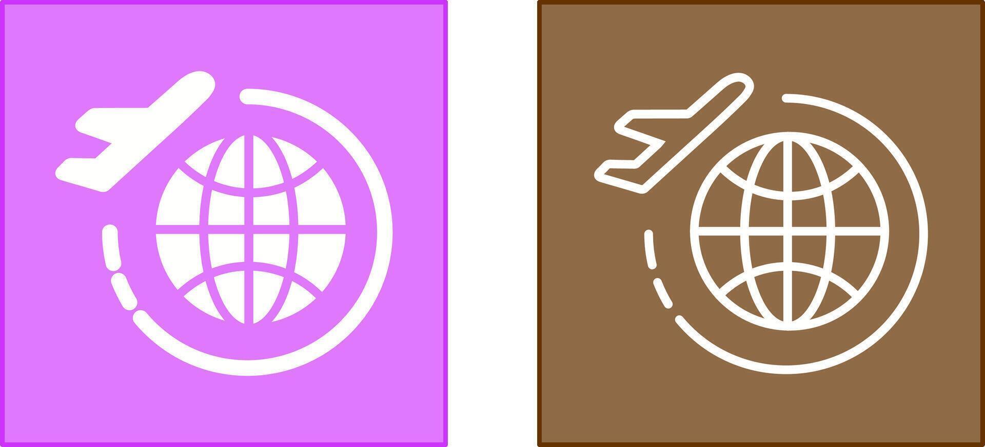 Round Travel Flights Icon vector