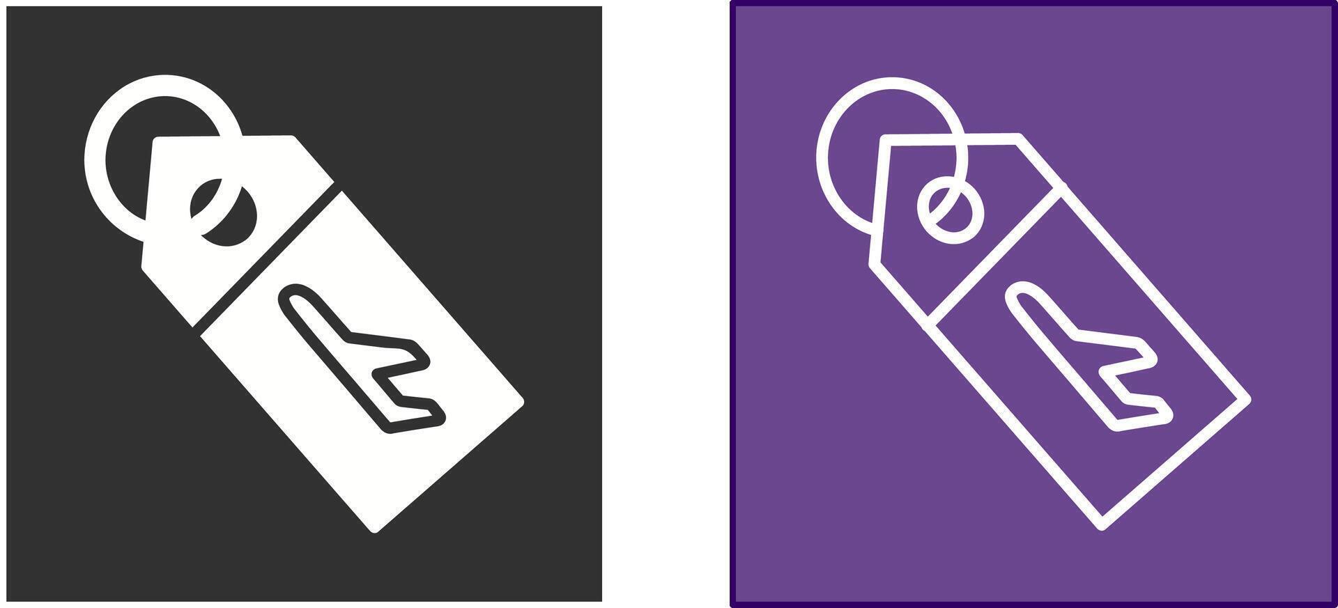 Luggage Tag Icon vector