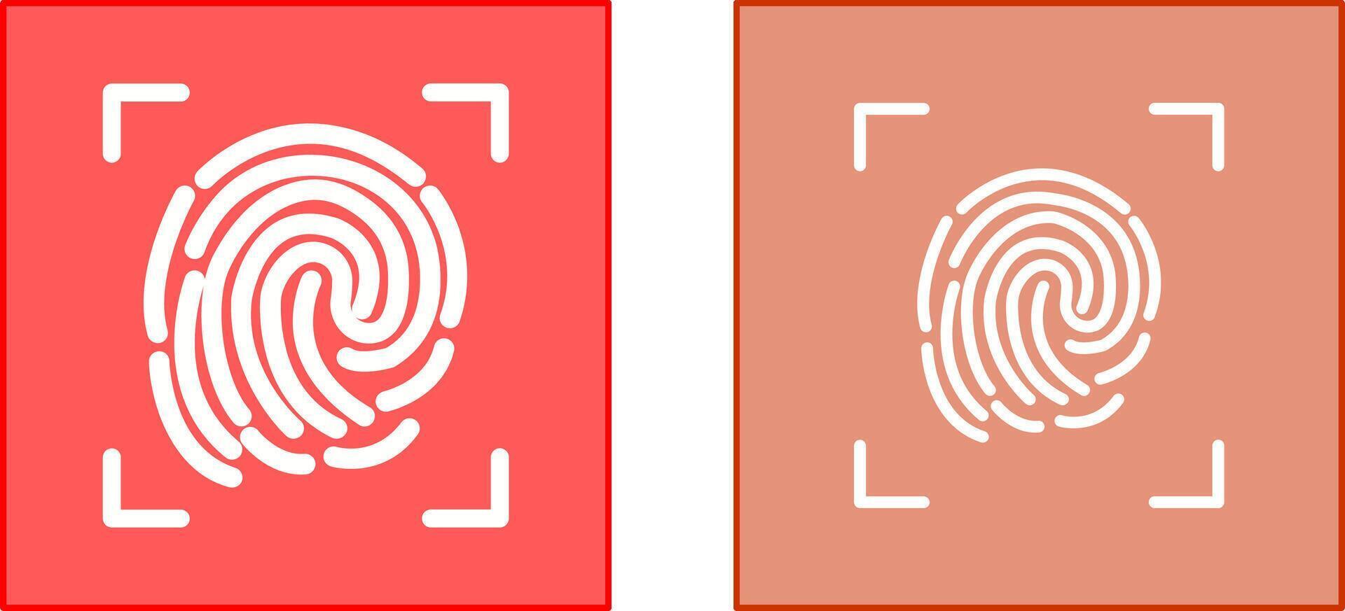 Fingerprint Lock Icon vector