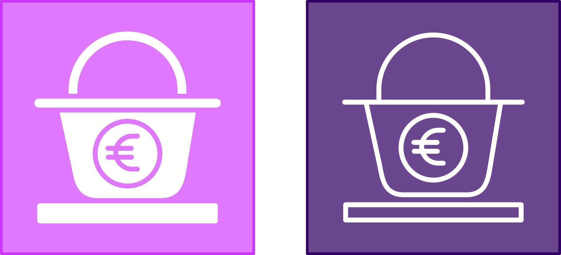Euro Basket Icon vector