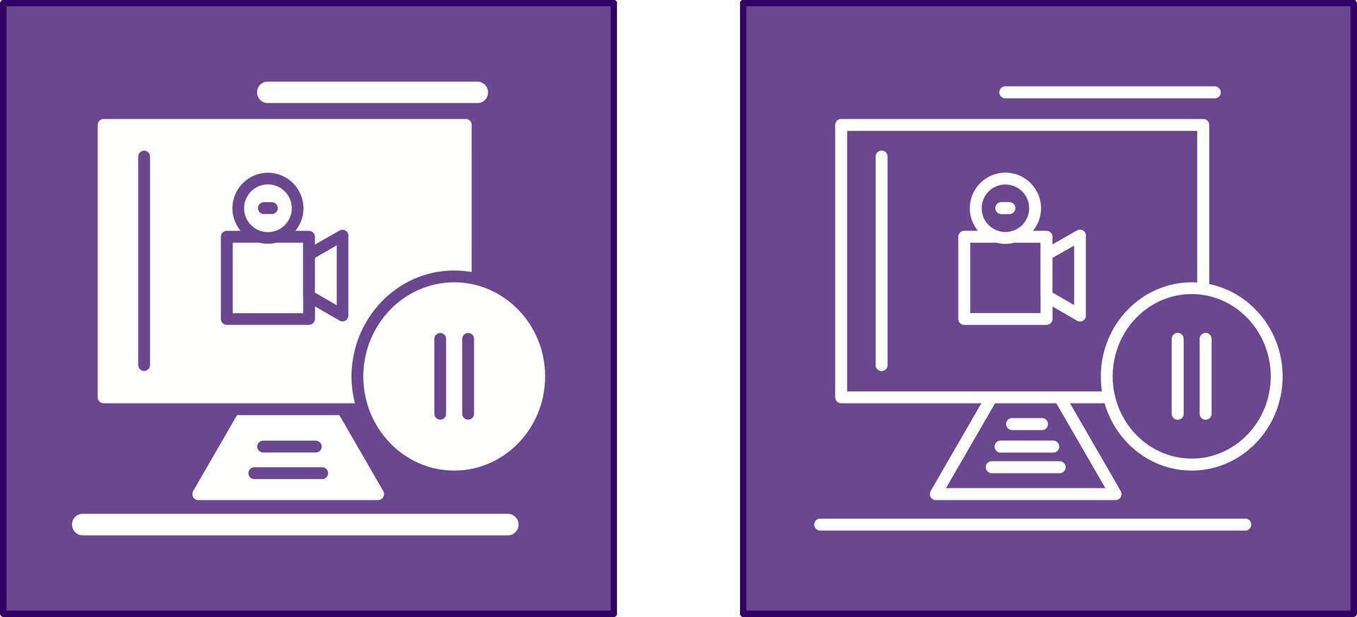 Pause Button Icon vector
