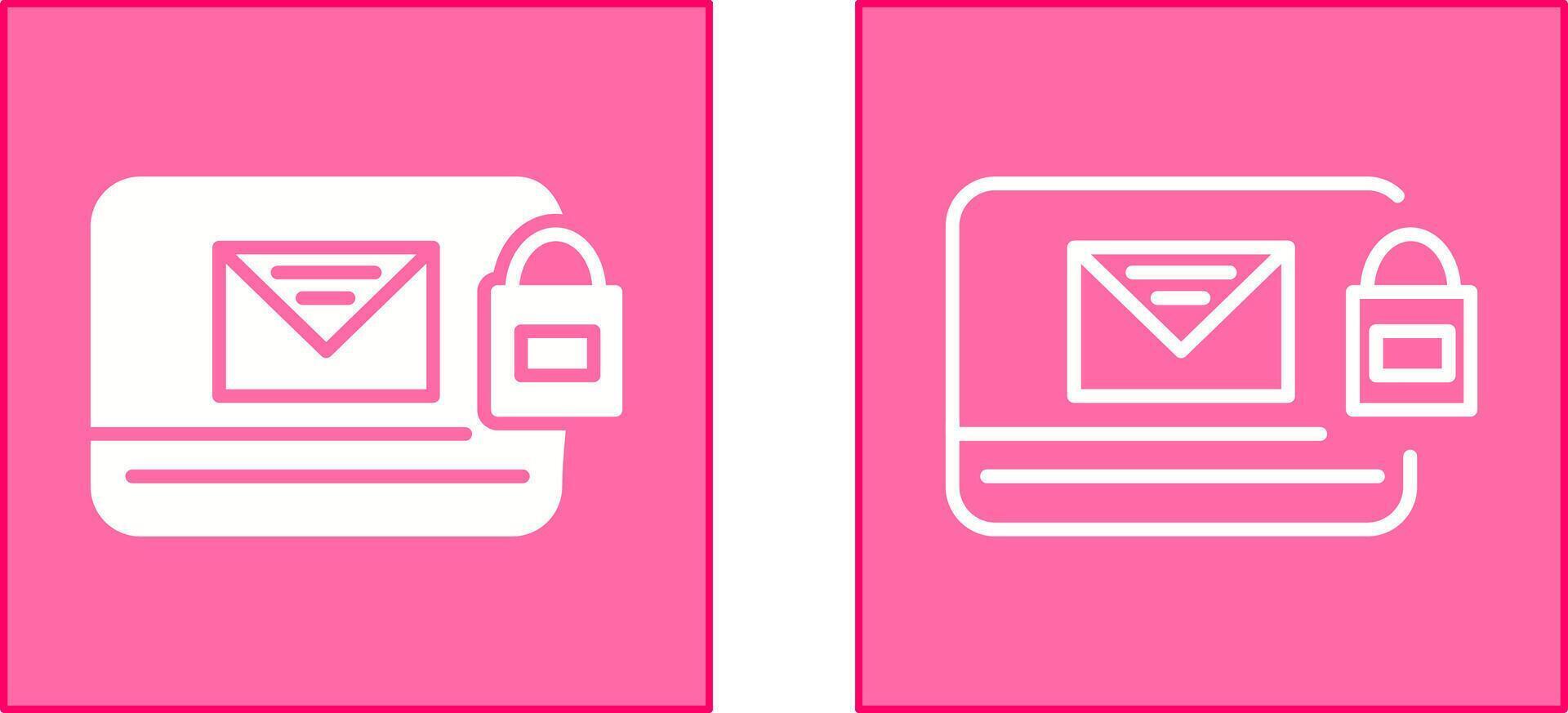 Locked Mail Icon vector