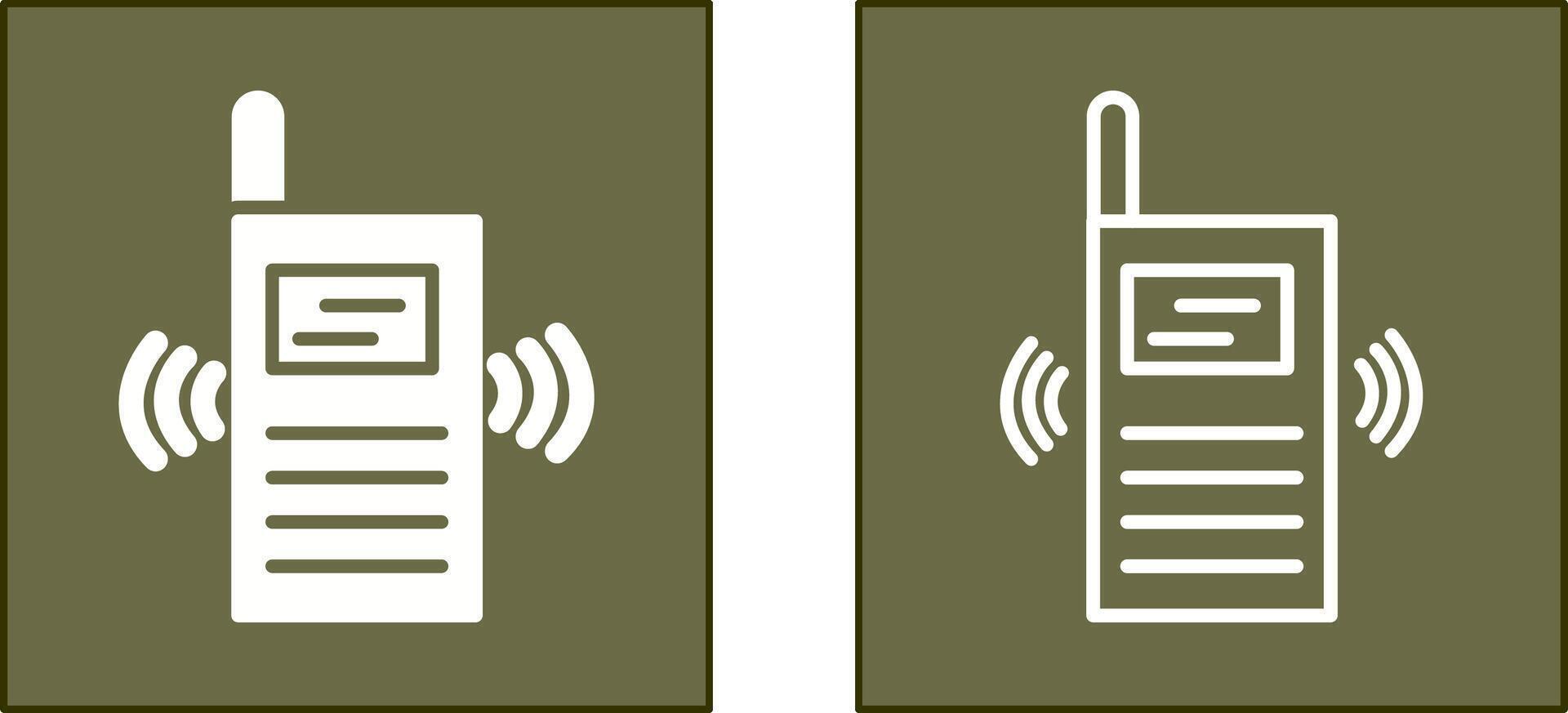icono de walkie-talkie vector