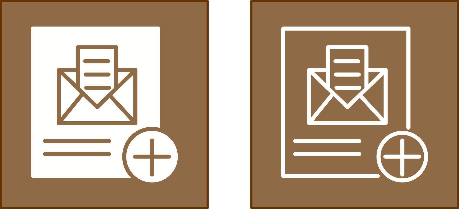 Add Mail Icon vector