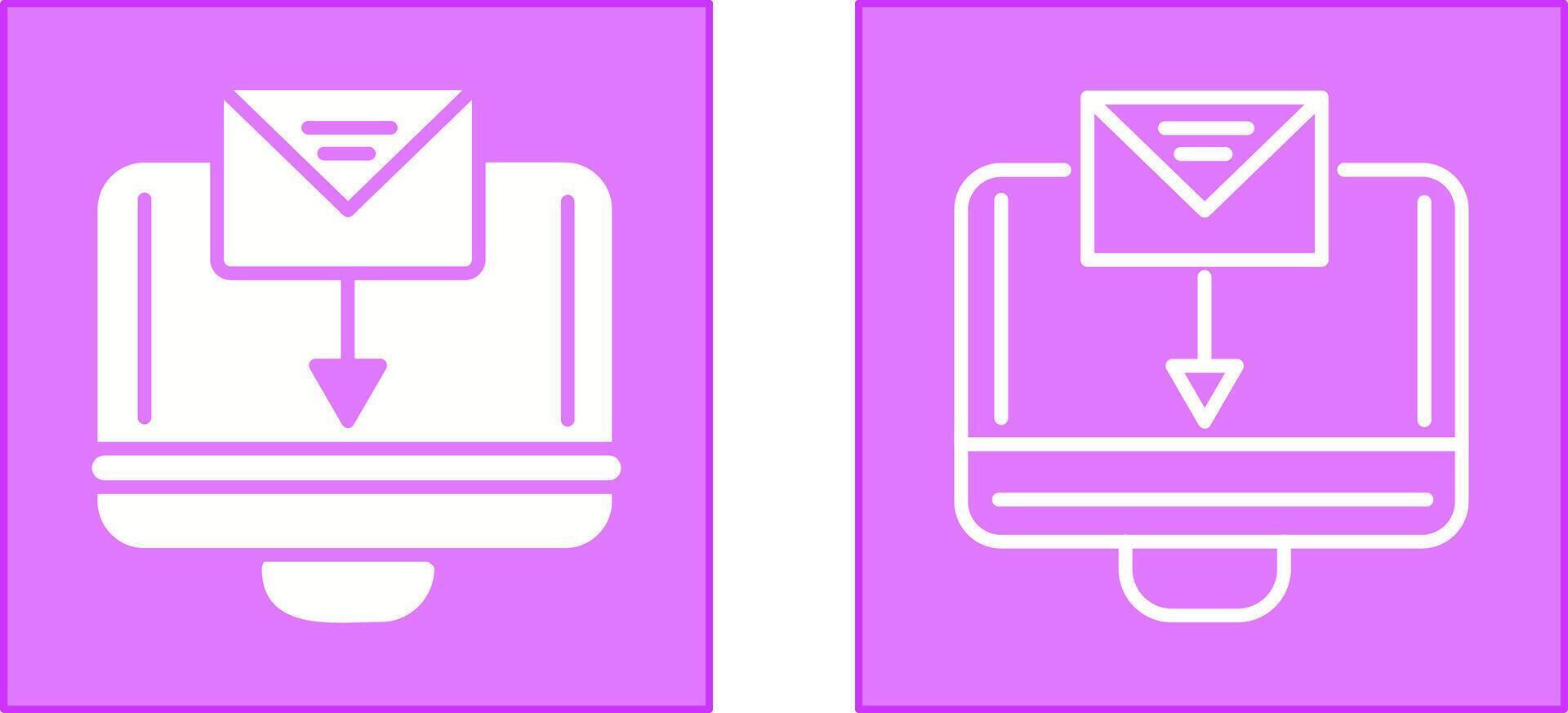 Mail Upload Icon vector
