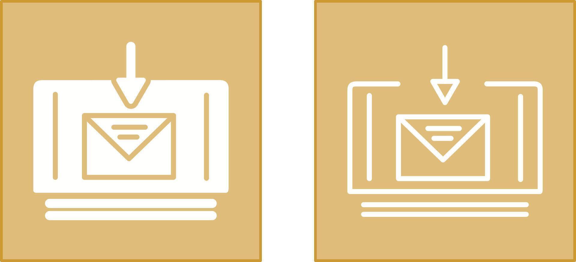 Mail Download Icon vector