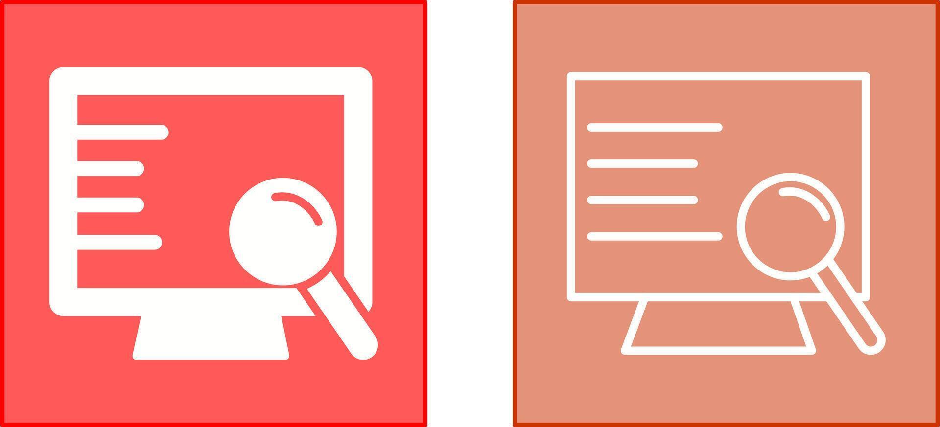 Computer Search Icon vector