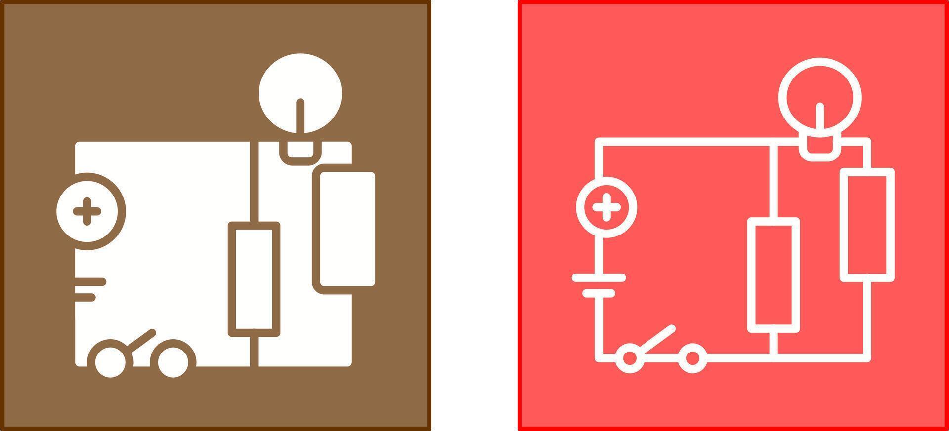 icono de circuito eléctrico vector