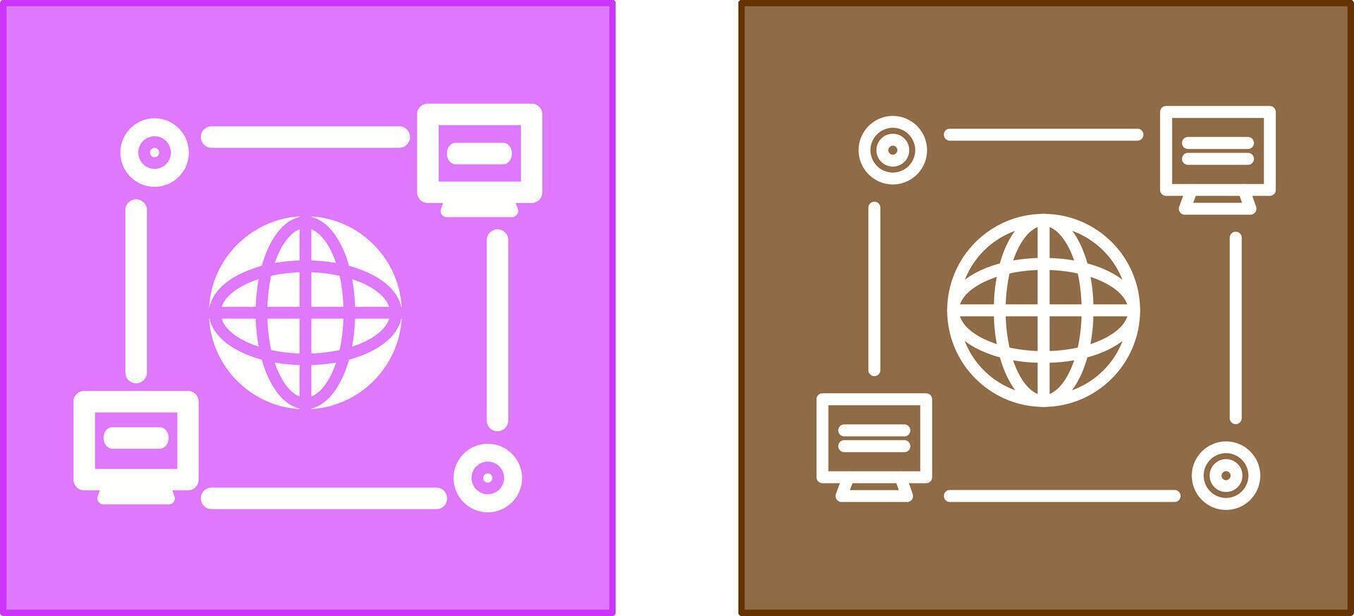 Computer Connection Icon vector