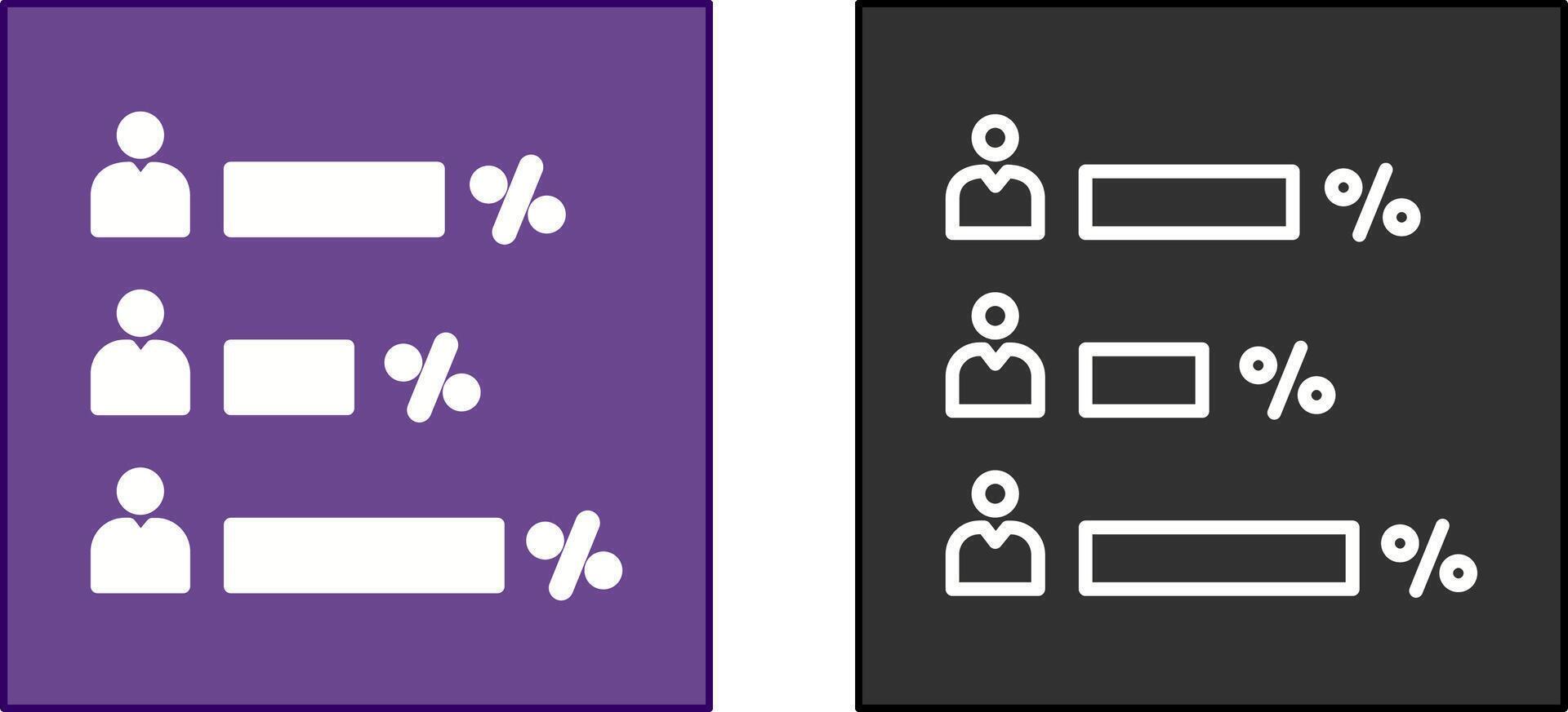 votación resultado icono vector