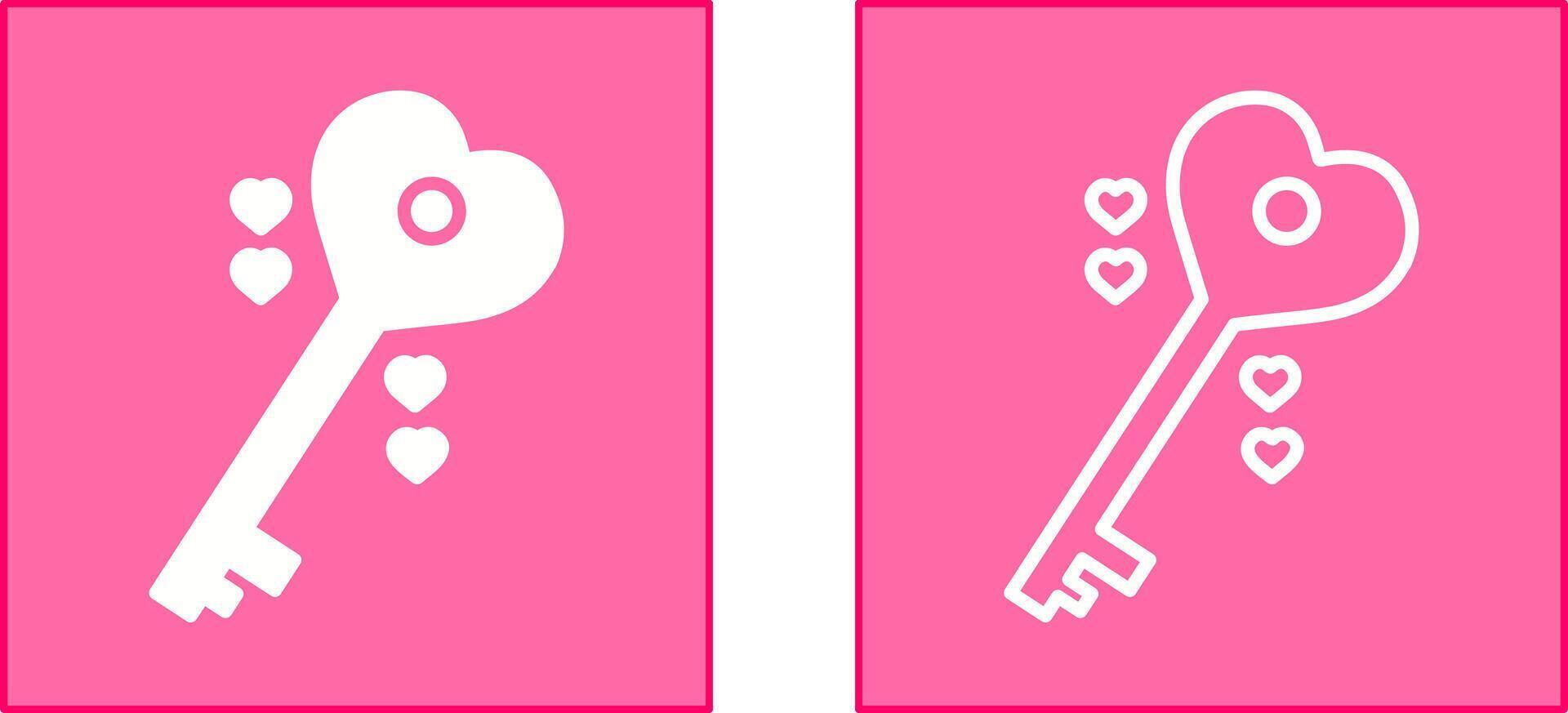 Love Key Icon vector