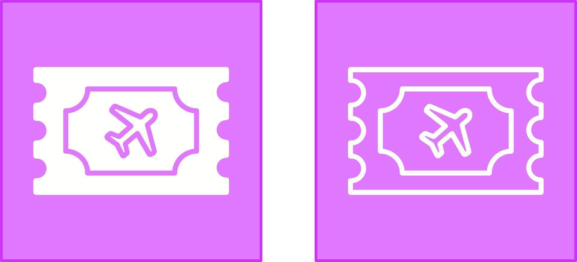 Plane Tickets Icon vector