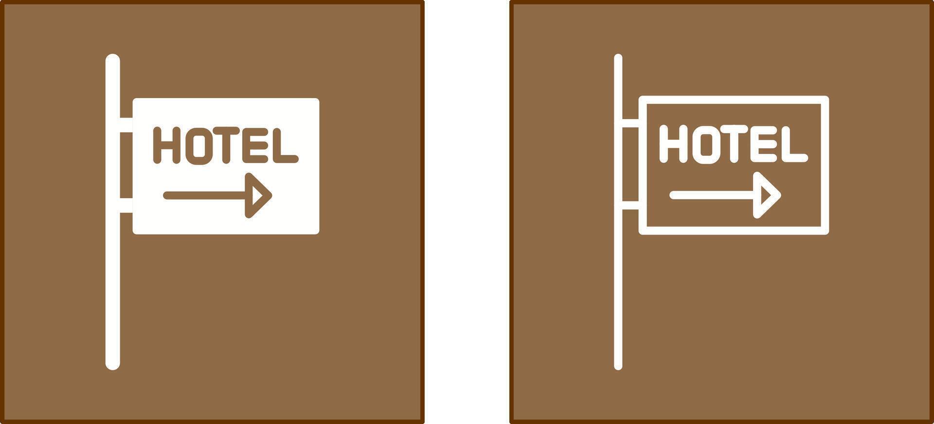 icono de signo de hotel vector