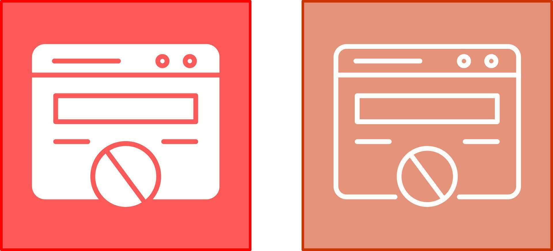 Block Website Icon vector