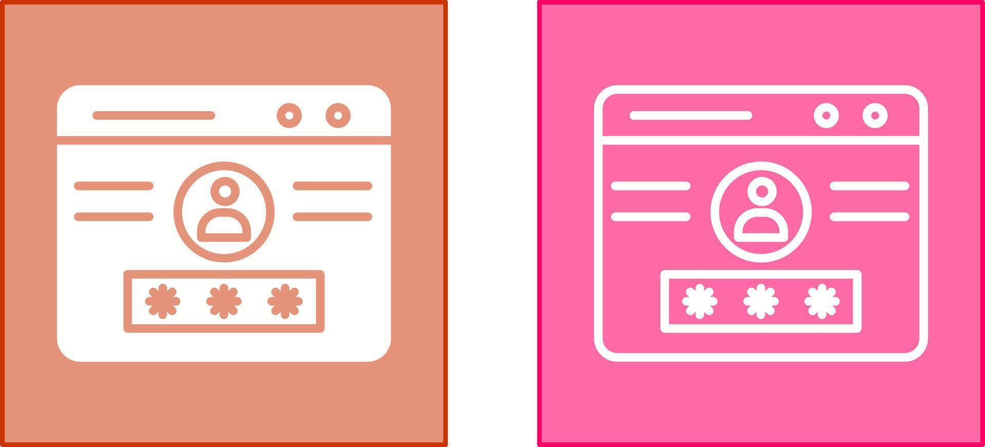 Web login Icon vector