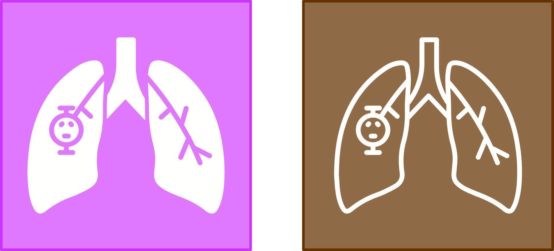 Lung Cancer Icon vector