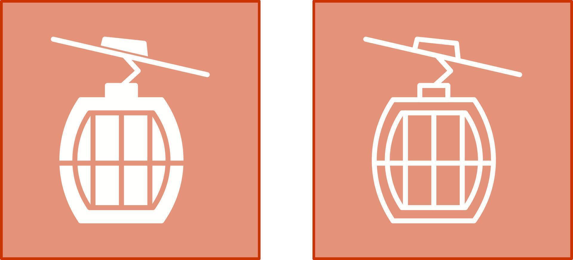 icono de teleférico vector