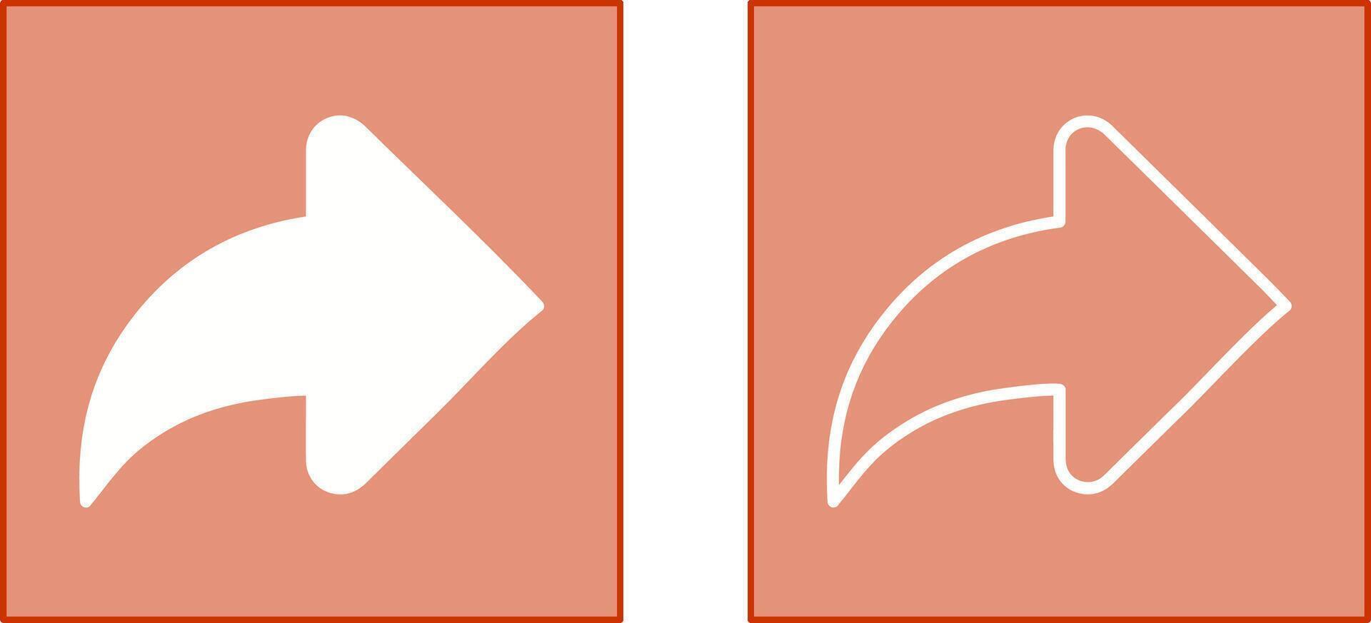 Right Back Arrow Icon vector