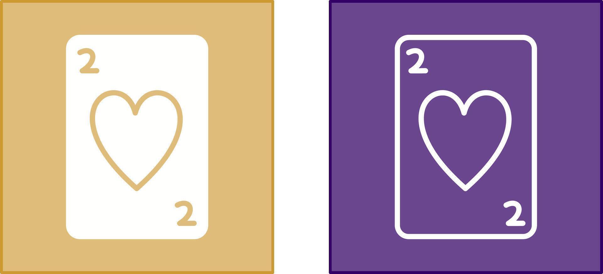 Hearts Card Icon vector