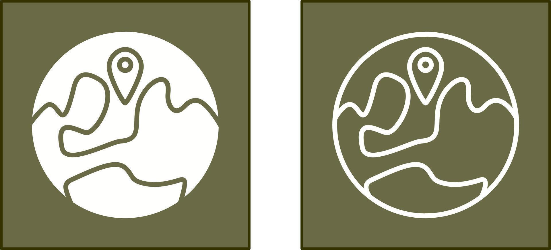 Locate on Earth Icon vector