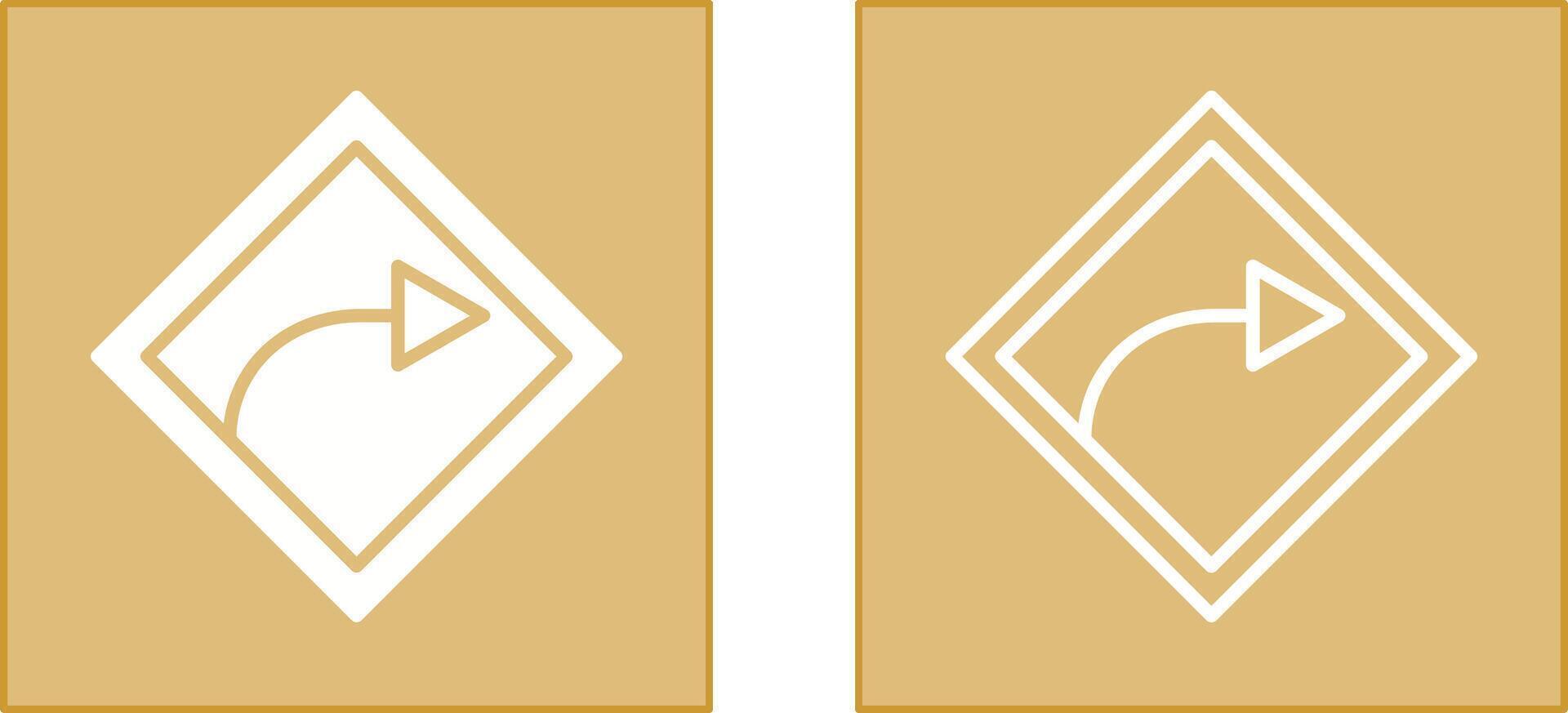 Right Turn Icon vector