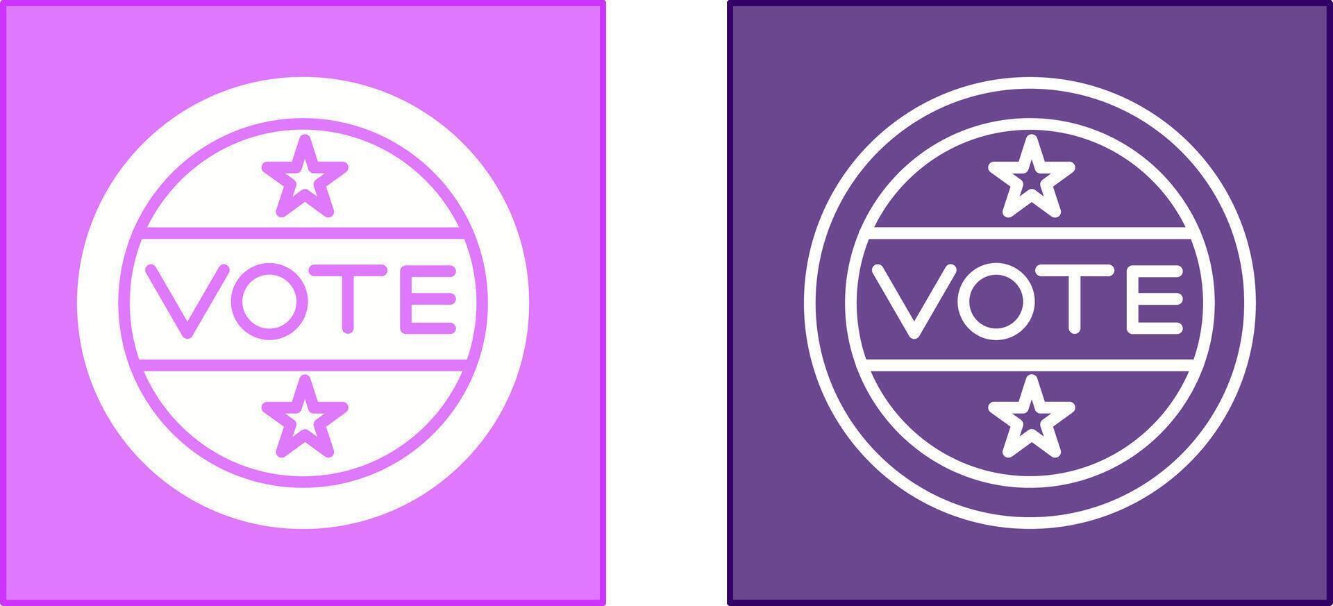 Vote Sticker Icon vector