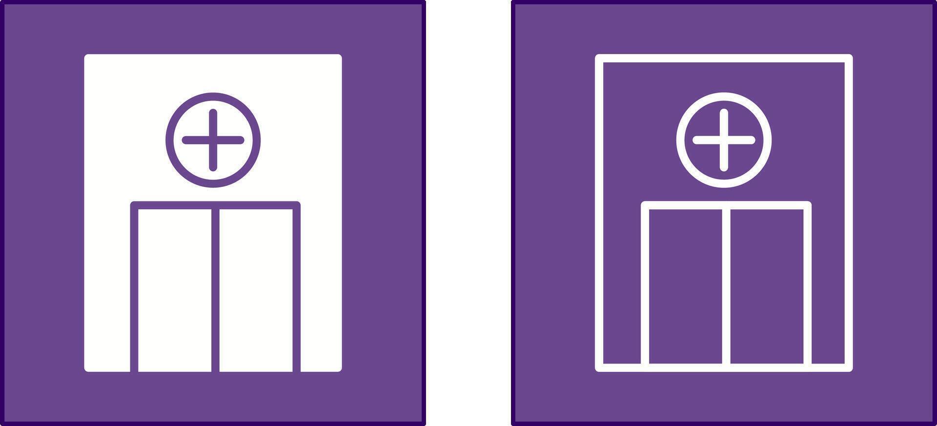 emergencia habitación icono vector