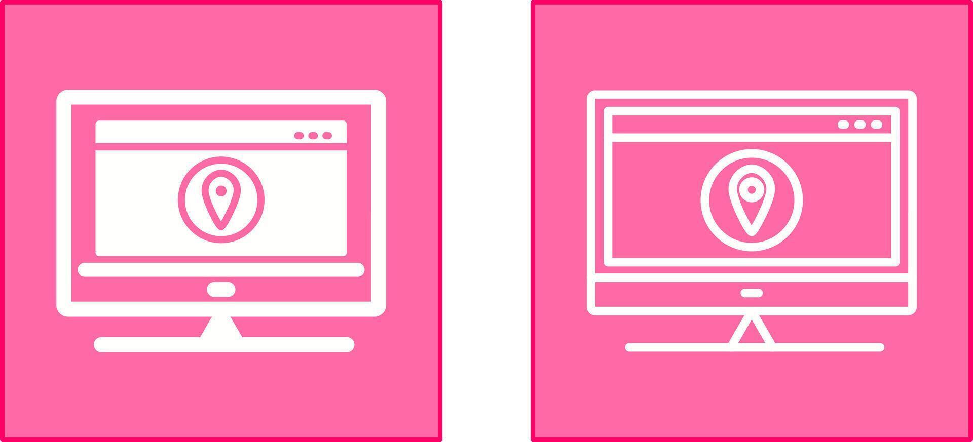 Location Web Advertising Icon vector