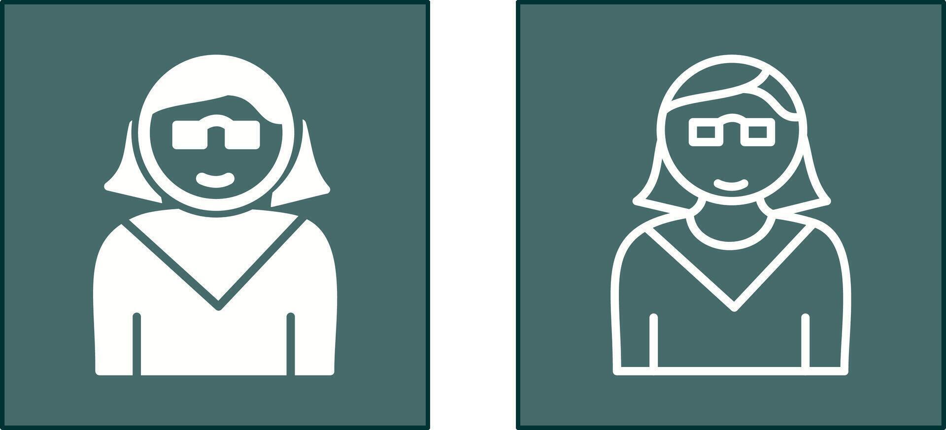 Female Professor Icon vector