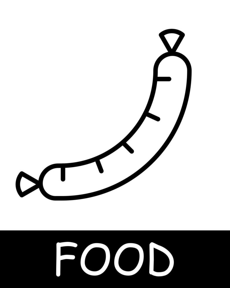 Frankfurter icon. Folk delicacy, sausage, gourmet craftsmanship, culinary creativity, simplicity, silhouette, snack, gourmet food. Delicious and unusual food concept. vector