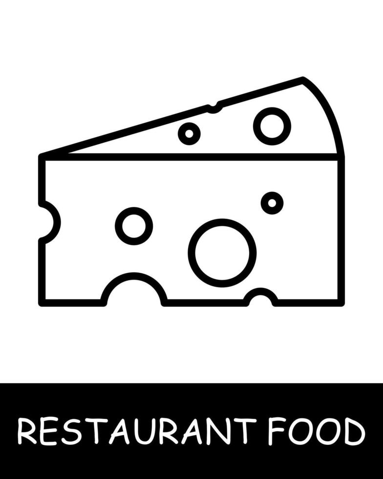 Restaurant dish, cheese with holes icon. Fermented milk product, gourmet craftsmanship, culinary creativity, simplicity, silhouette, snack, gourmet food. Delicious, unusual food concept. vector