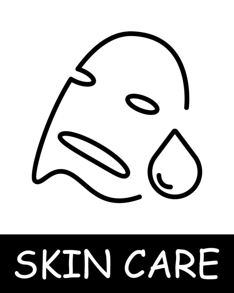Cream icon. Essence of body care, health, and beauty, girl, woman, skin care, maquillage, human silhouette, simplicity, physical health, self confidence. Korean cosmetics and personal care concept. vector
